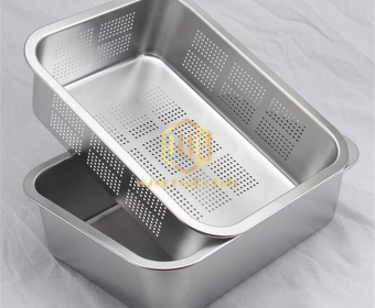 Khay Inox dày sâu lòng cao cấp 40 x 60cm có lỗ